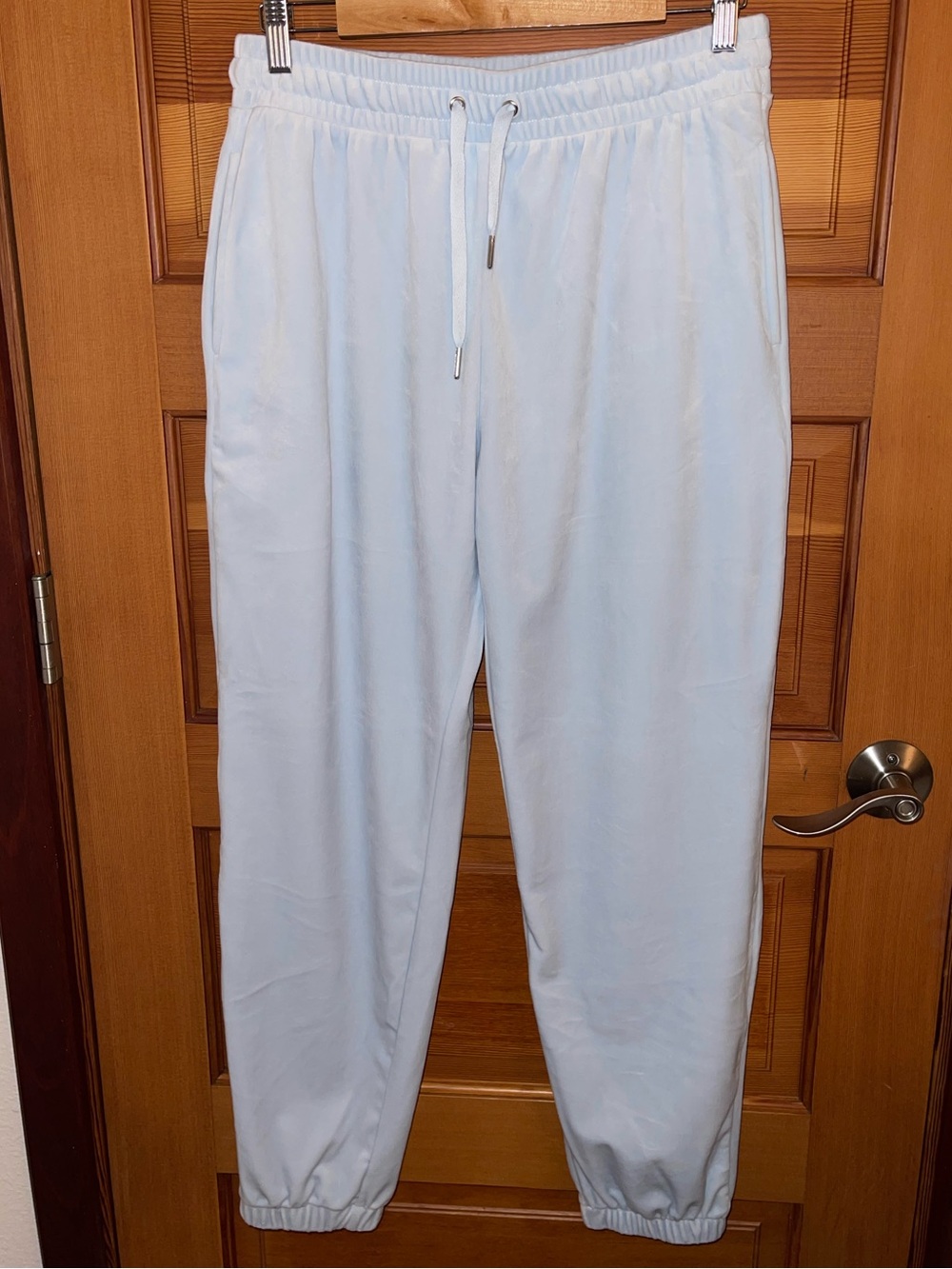 Forever 21 Light Blue Velour Drawstring Joggers - NWOT - Large